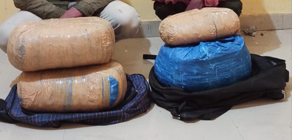 अंतर्राज्यीय गांजा तस्करों को तस्करो को पकड़ने में थाना मैनपुर पुलिस को मिली सफलता