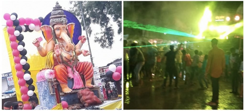 सृजन फाउंडेशन के सदस्यों ने किया गणेश विसर्जन