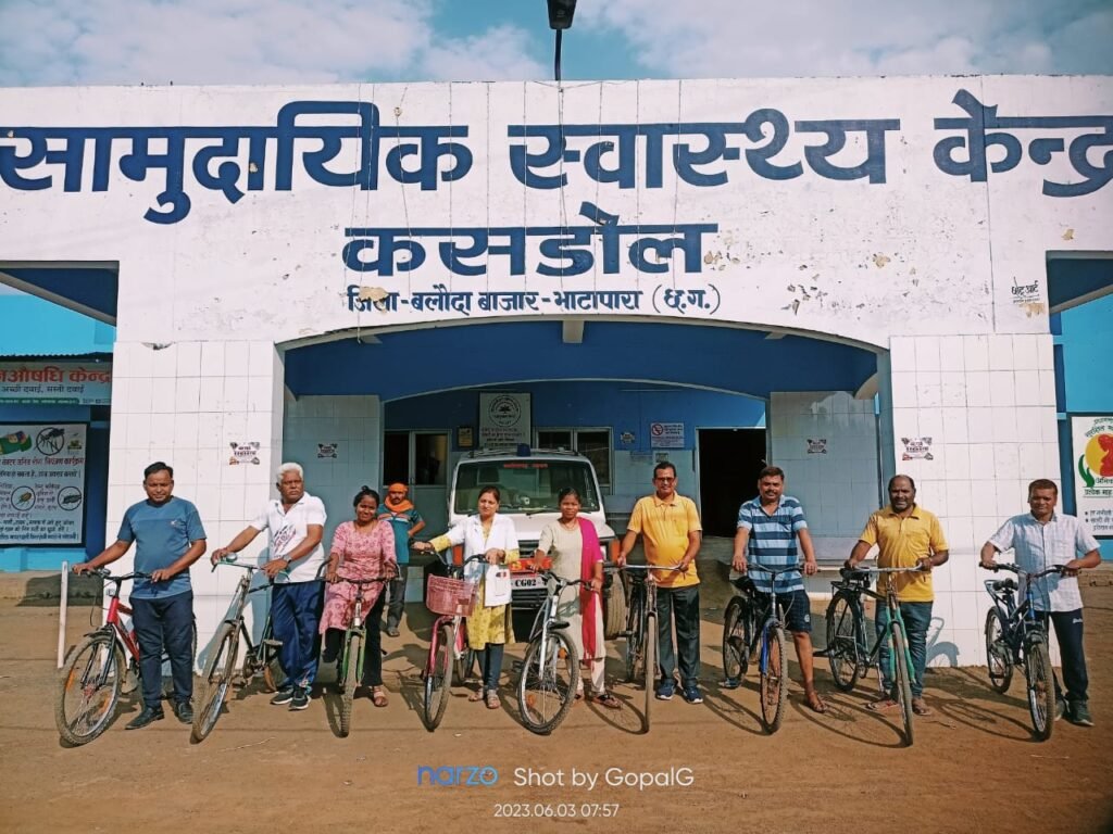 विश्व सायकिल दिवस पर बी एम ओ डॉ अंजान सिंह चौहान एवं उनके स्टॉफ ने जागरूकता अभियान चलाया।।