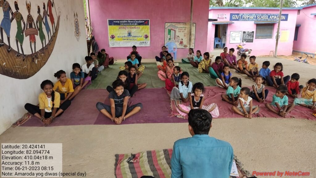 आमागांव में योगा दिवस मनाया गया