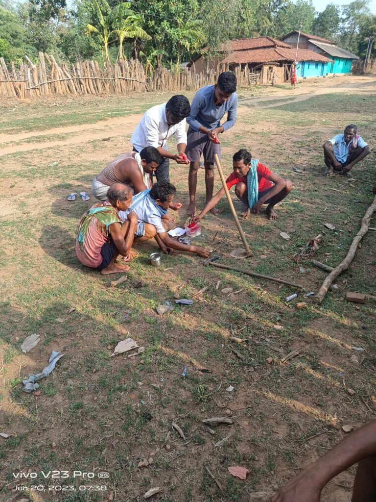 जनपद सभापति घनश्याम मरकाम ने रंगमंच की किया भूमि पूजन