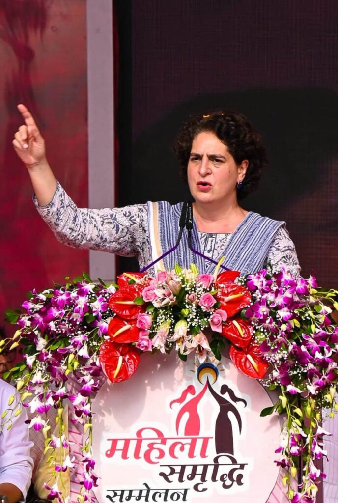 महिला समृद्धि सम्मेलन में प्रियंका गांधी, भूपेश बघेल, दीपक बैज के भाषण