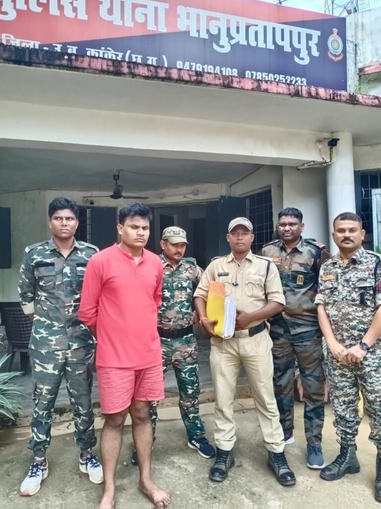 नौकरी लगाने के नाम पर 21 लाख 50 हजार की धोखाधड़ी करने वाले को भानुप्रतापपुर पुलिस ने किया गिरफ्तार।