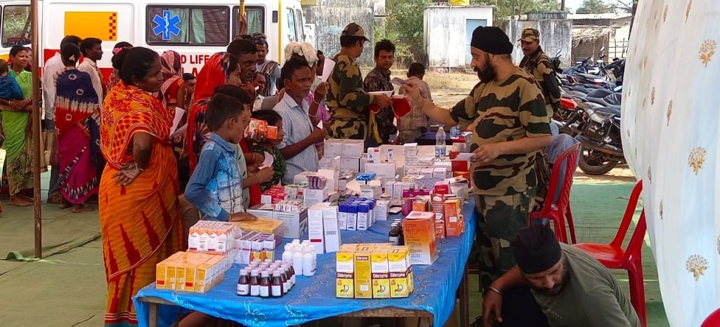 बीएसएफ 94 बटालियन के द्वारा सिविक एक्शन प्रोग्राम 2023-24 के तहत चिकित्सा शिविर का आयोजन