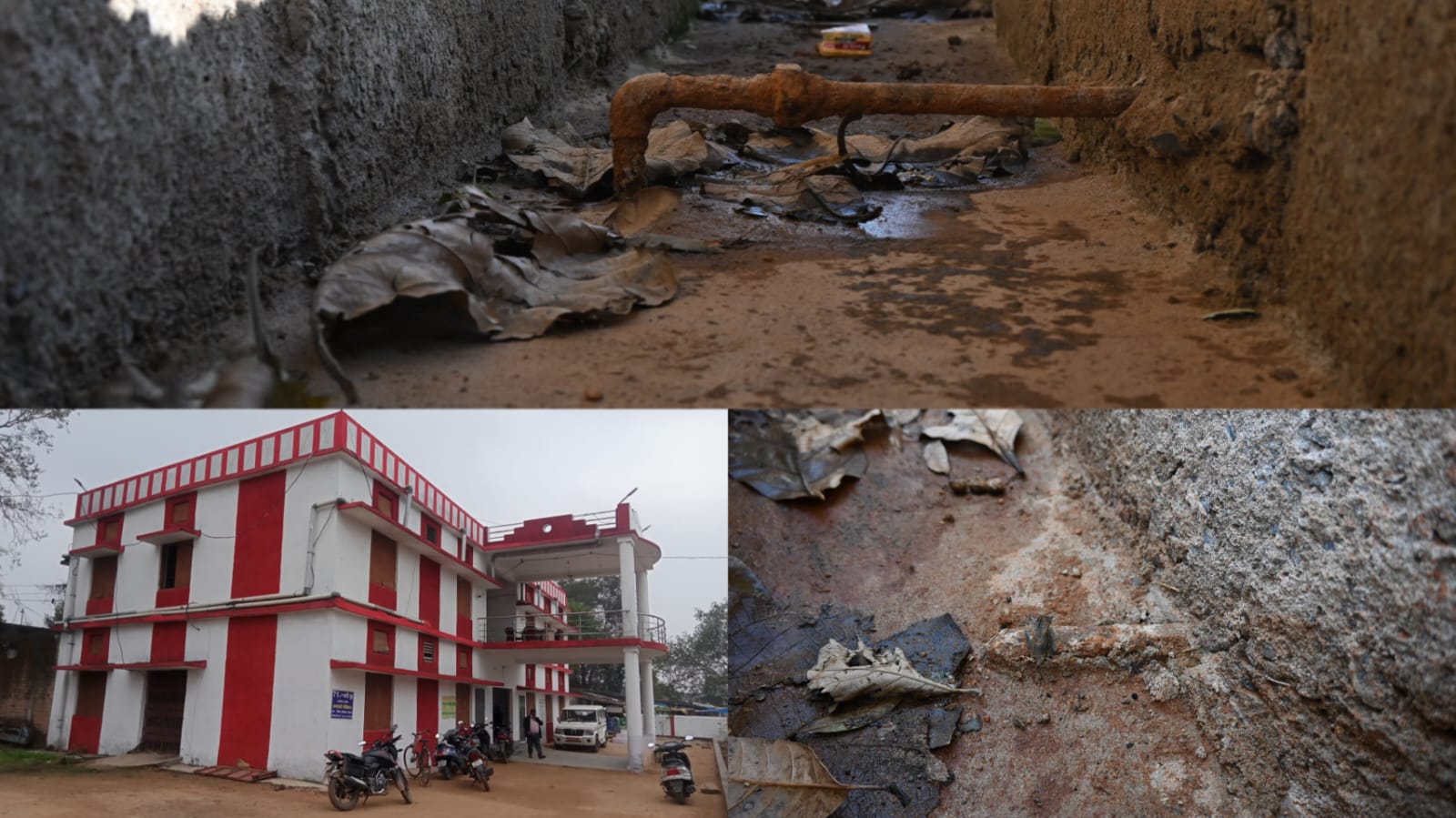 बेहद घटिया तरीके से किया गया नाली का निर्माण,नगर पंचायत में पैसे का हुआ बंदरबांट..कार्य बिना पूर्ण हुए निकल गई राशि,नाली से ढक्कन कर दिया गायब