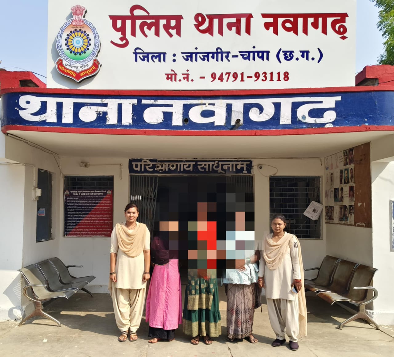 गुम बालिकाओं को बरामद करने में नवागढ़ पुलिस को मिली सफलता