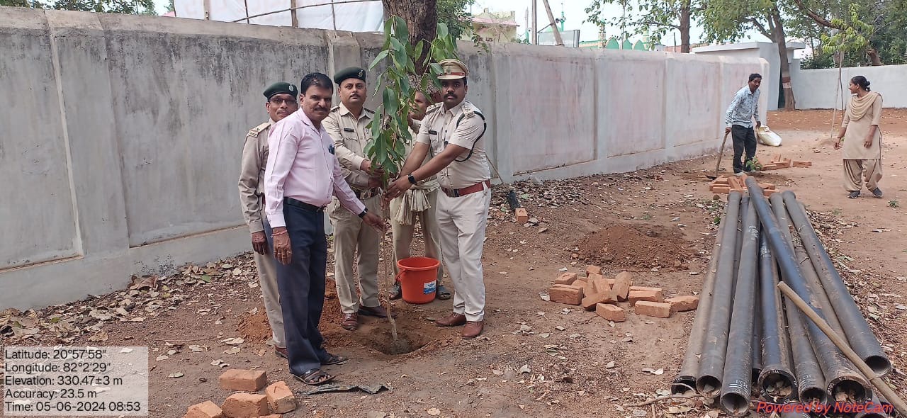 विश्व पर्यावरण दिवस पर वन विभाग द्वारा कार्यालय परिसर में किया गया वृक्षारोपण