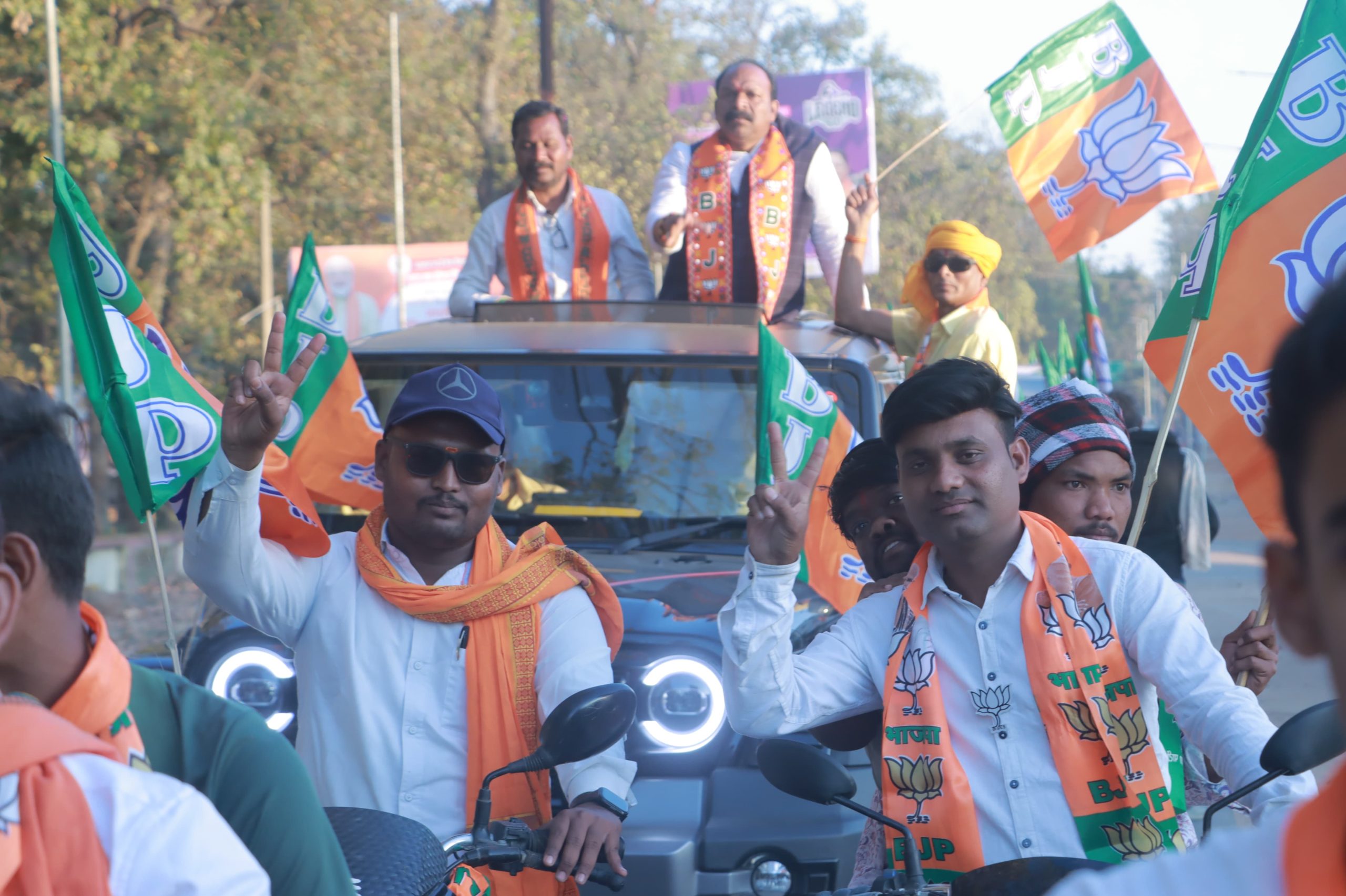 चुनाव प्रचार के अंतिम दिन भाजपा ने झोंकी ताकत, विशाल बाइक रैली निकाल शक्ति प्रदर्शन किया