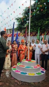 “छुरा में भगवा आभा संग ध्वजारोहण”