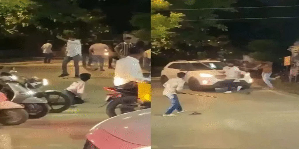 खुलेआम गुंडागर्दी : डीडी नगर में दो पक्षों की झड़प, कार चढ़ाने का प्रयास