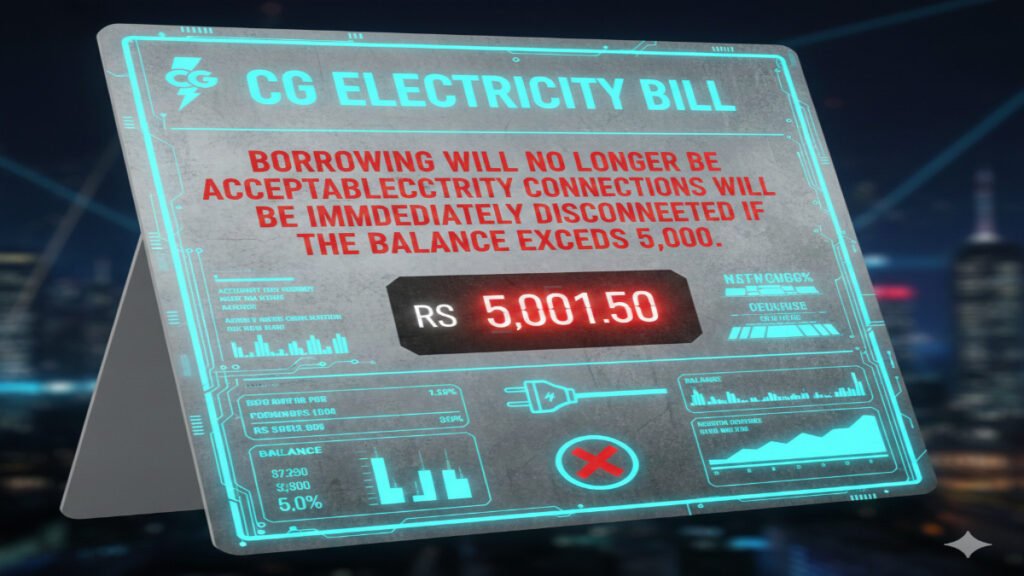 CG Electricity Bill : अब बिजली उधारी खत्म! 5 हजार बकाया होते ही कटेगा कनेक्शन