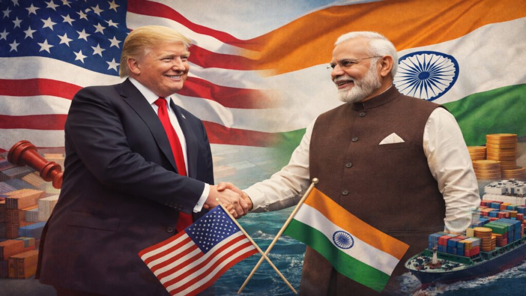 India US Trade Deal : भारत-अमेरिका ऐतिहासिक ट्रेड डील’ अमेरिकी बाजार के दरवाजे खुले, भारतीय सामान पर 50% से घटकर 18% हुआ टैक्स
