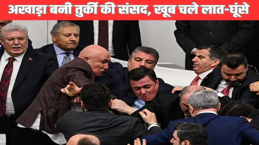 Turkey Parliament Turned into WWE : कैबिनेट फेरबदल पर बवाल: तुर्की संसद में मारपीट का हाई वोल्टेज ड्रामा