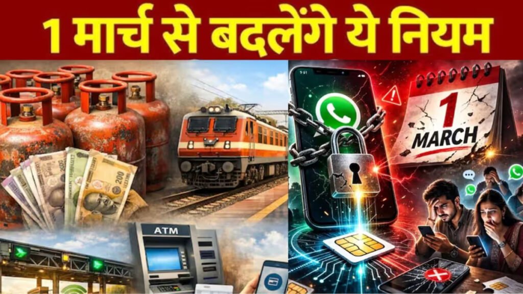 March 2026 new rules : मार्च 2026 की शुरुआत बड़े बदलावों के साथ, गैस, बैंकिंग और डिजिटल पेमेंट पर असर