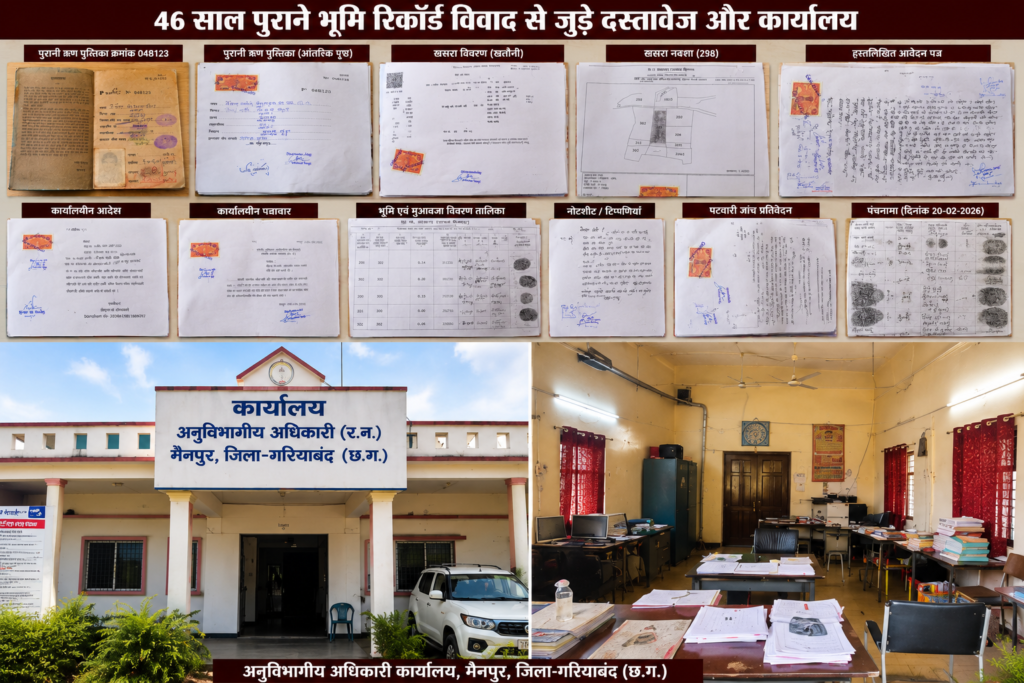 मैनपुर भूमि विवाद