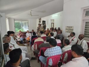 बिजली विभाग के खिलाफ आंदोलन