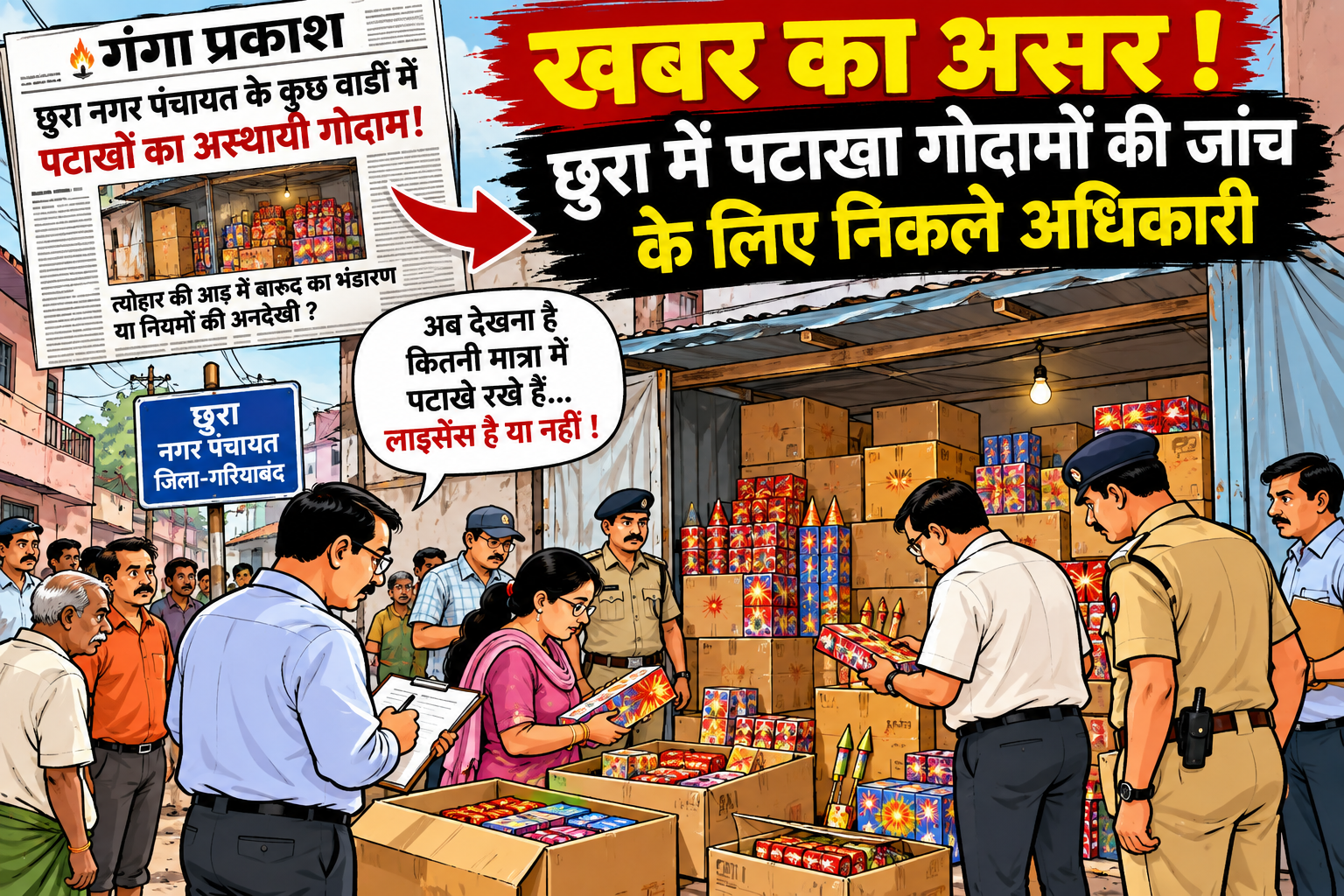 छुरा में खबर का असर