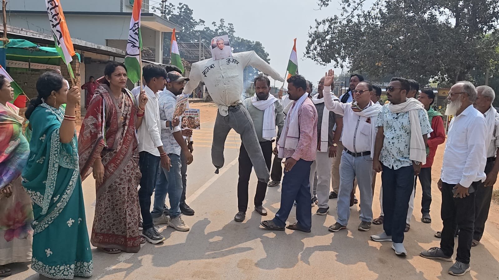 मंडेली कांग्रेस पदयात्रा