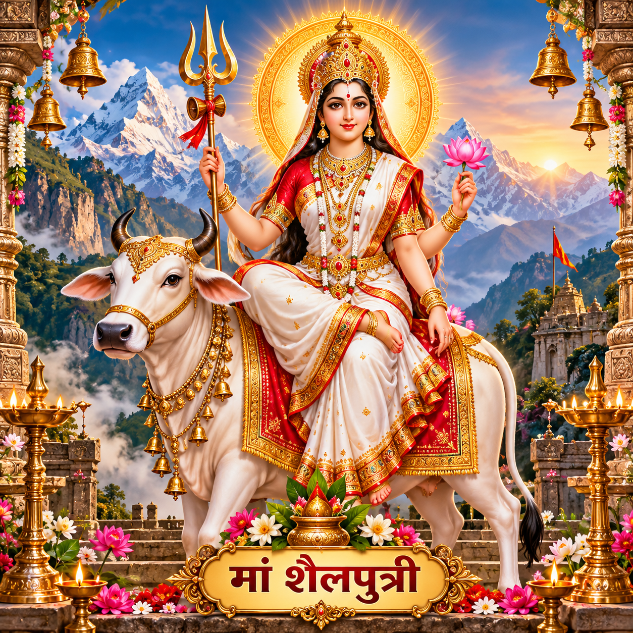 मां शैलपुत्री पूजा,